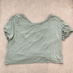 American Eagle green cropped workout top